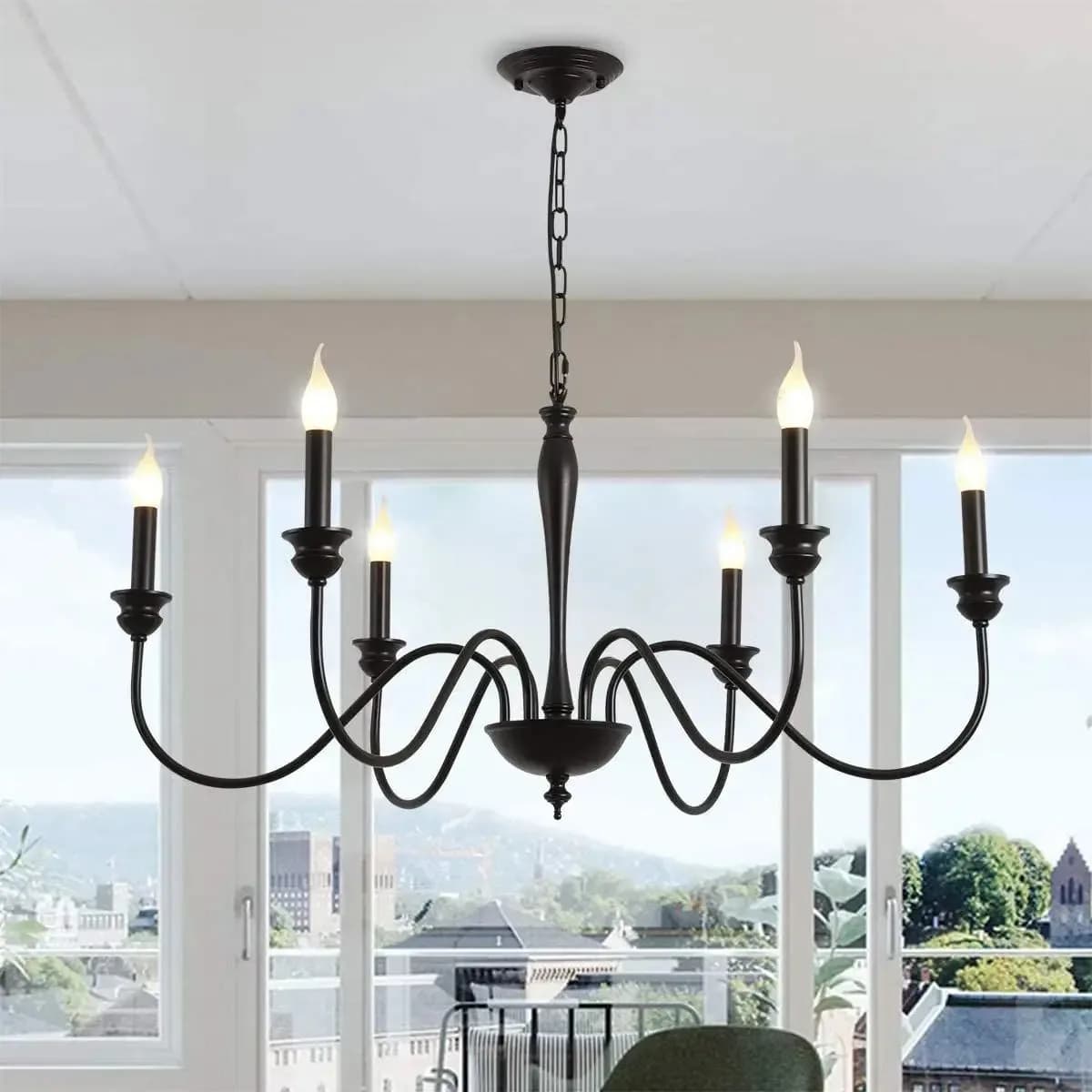 Żyrandol Noira | Elegancka Lampa Wisząca 7 Ramion | 3.5 kg