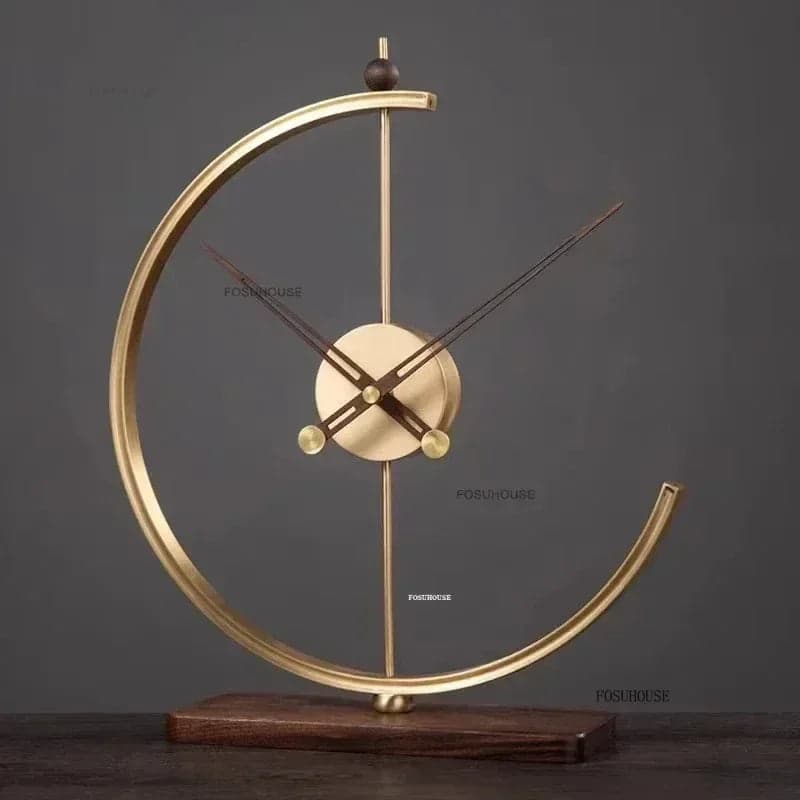 Zegar Stołowy Mosiężny | Nowoczesny Design 1,5 kg