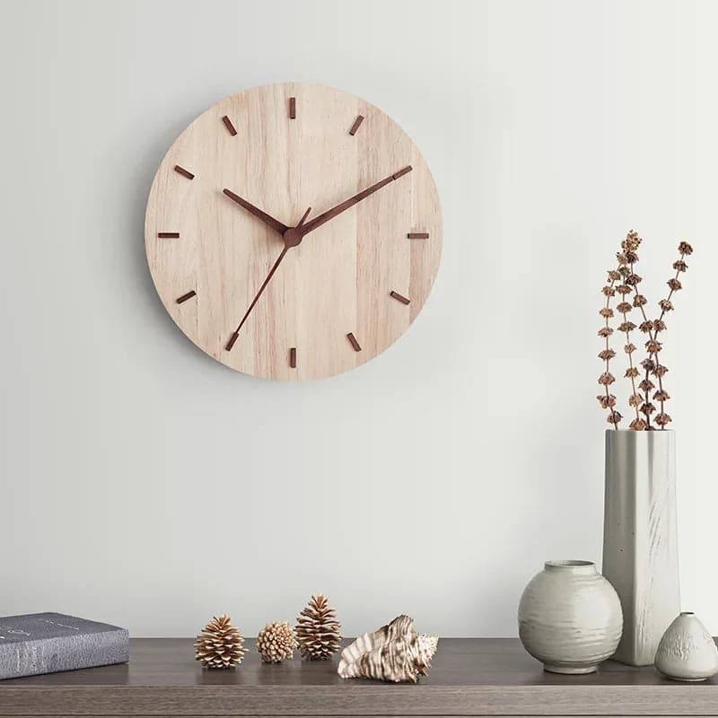 Zegar Ścienny Z Drewna | Minimalistyczny Design 1.5kg