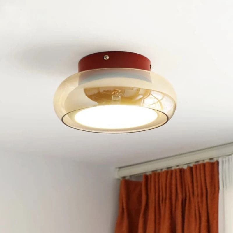 Szklana Lampa LED | Eleganckie Oświetlenie 1.5kg | Lampa Sufitowa do Salonu